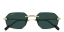 Shop Cartier Première de Cartier Rimless Irregular Sunglasses online.