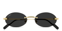Shop Cartier Première de Cartier Unisex Rimless Oval Sunglasses online.