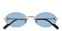 Shop Cartier Première de Cartier Unisex Rimless Oval Sunglasses online.