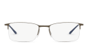 Shop GIORGIO ARMANI Logo Half-Rim Rectangle Eyeglasses online.