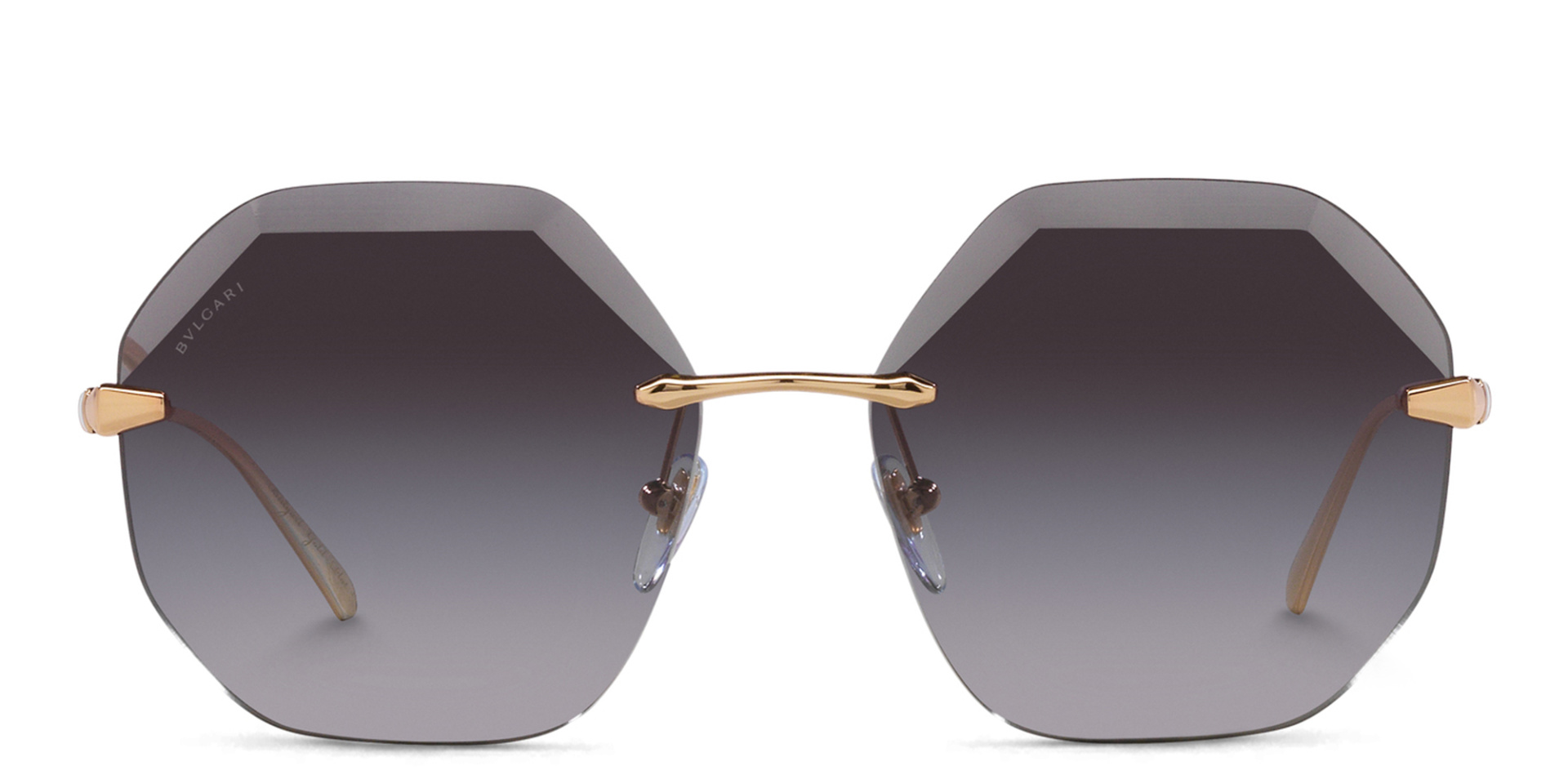 Buy BVLGARI Oversized Rimless Irregular Sunglasses Online | MAGRABi KSA