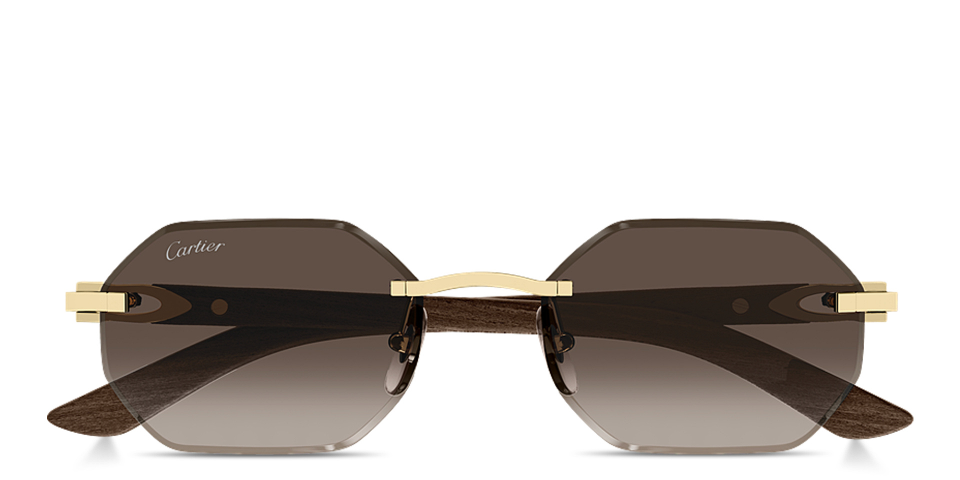 Buy Cartier C de Cartier Rimless Irregular Sunglasses Online