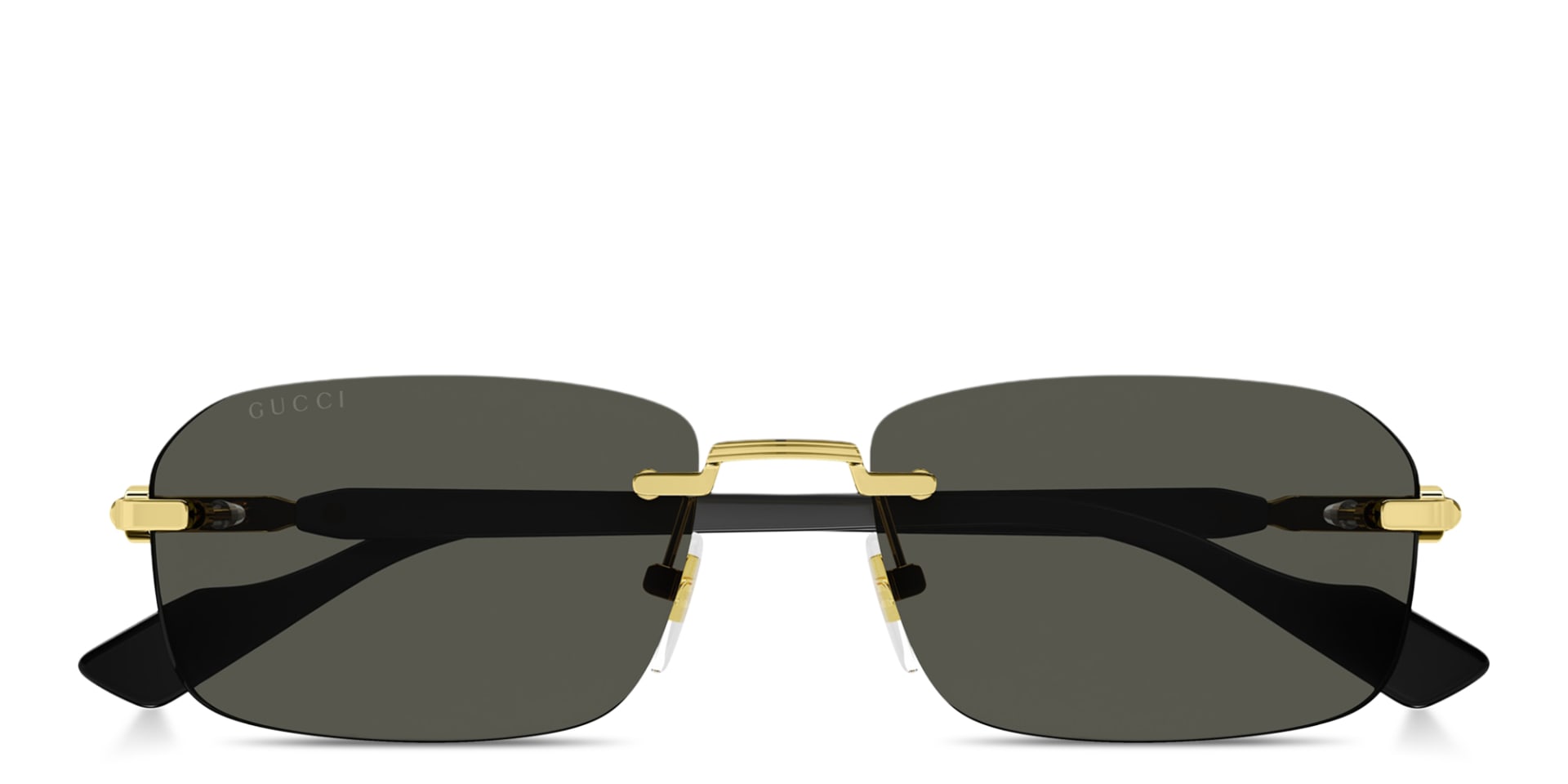 Buy GUCCI Web Rimless Rectangle Sunglasses Online | MAGRABi Qatar