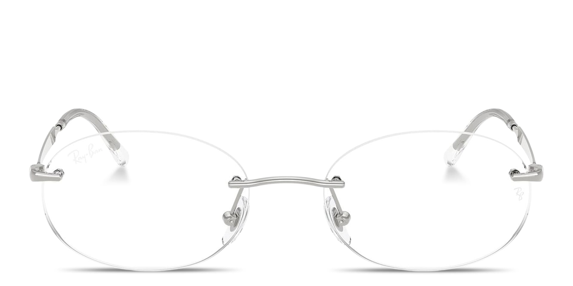 Ray-Ban Rimless Silver Oval Sunglasses Ray-Ban Oval RB1970 91493F Silver Sunglasses - eye-oo.com main image 3