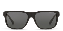 Emporio Armani Unisex Square Sunglasses in Matte Black – Product Photo 1