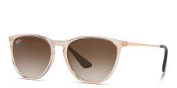 Shop Ray-Ban Junior Kids Erika Panthos Sunglasses in Transparent light brown online.