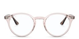 Ray-Ban Unisex Round Eyeglasses in Transparent light brown – Product Photo 1