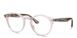 Ray-Ban Unisex Round Eyeglasses in Transparent light brown – Product Photo 2