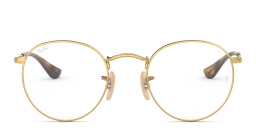 Ray-Ban Round Metal Optics Eyeglasses in Gold – Product Photo 1