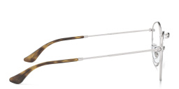 نظارة طبية بإطار معدني دائري للجنسين من راي بان بلون فضي - صورة المنتج 3