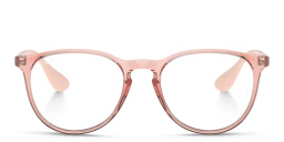 Ray-Ban Erika Round Eyeglasses in Transparent Pink – Product Photo 1