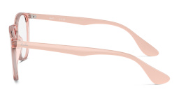 Ray-Ban Erika Round Eyeglasses in Transparent Pink – Product Photo 3