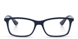 Ray-Ban Optics Unisex Rectangle Eyeglasses in Transparent Blue – Product Photo 1