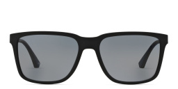Emporio Armani Square Sunglasses in Rubber Black – Product Photo 1