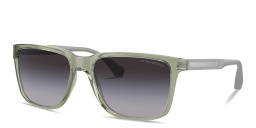 Emporio Armani Logo Square Sunglasses in Green – Product Photo 2