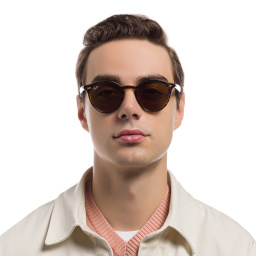 Ray-Ban Unisex Round Sunglasses in Light Havana – Product Photo 8