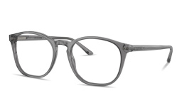 GIORGIO ARMANI Logo Signature Round Eyeglasses in Transparent Grey – Product Photo 2