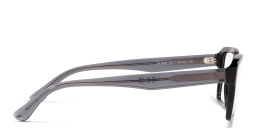 Emporio Armani Wide Rectangle Eyeglasses in Shiny Black – Product Photo 3