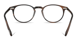 Shop OLIVER PEOPLES Riley-R Unisex Panthos Eyeglasses in Semi Matte Tuscany Tortoise online.