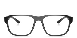 Logo Signature Irregular Eyeglasses من برادا لينيا روسا بلون رمادي شفاف - صورة المنتج 1