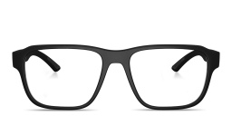 Prada Linea Rossa Logo Signature Irregular Eyeglasses in Rubber Black – Product Photo 1