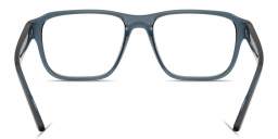 Shop Prada Linea Rossa Logo Signature Irregular Eyeglasses in Transparent Azure online.