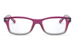 Ray-Ban Junior Kids Wide Rectangle Eyeglasses in Pink – Product Photo 1