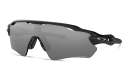 Shop Oakley Radar EV Path Half-Rim Mask Sunglasses in Polished Black online.