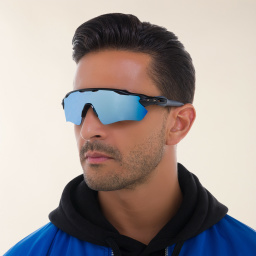 Oakley Radar EV Path Half-Rim Mask Sunglasses in Matte Black – Product Photo 6