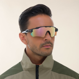 Oakley Radar EV Path Half-Rim Mask Sunglasses in Carbon – Product Photo 6