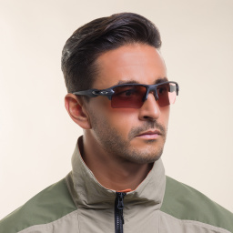 Oakley Flak 2.0 XL Half-Rim Rectangle Sunglasses in Steel – Product Photo 5