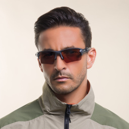 Oakley Flak 2.0 XL Half-Rim Rectangle Sunglasses in Steel – Product Photo 6