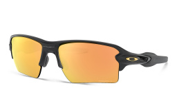 Shop Oakley Flak 2.0 XL Half-Rim Rectangle Sunglasses in Matte Black online.