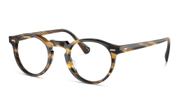Shop OLIVER PEOPLES Unisex Panthos Eyeglasses in Cocobolo online.