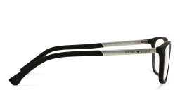 Emporio Armani Rectangle Eyeglasses in Rubber Black – Product Photo 3