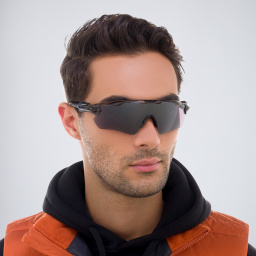 Shop Oakley Radar EV Path Half-Rim Mask Sunglasses in Grey Ink online.