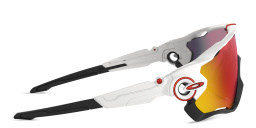 Shop Oakley Jawbreaker Wide Mask Sunglasses in Polished White online.