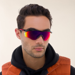 Shop Oakley M2 Frame XL Wide Rimless Irregular Sunglasses in Black online.