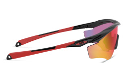 Shop Oakley M2 Frame XL Wide Rimless Irregular Sunglasses in Black online.