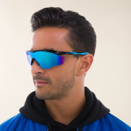 Oakley M2 Frame XL Half-Rim Irregular Sunglasses in Black – Product Photo 6