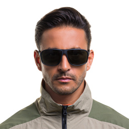 Emporio Armani Square Sunglasses in Matte Black – Product Photo 5