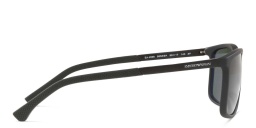 Emporio Armani Rectangle Sunglasses in Rubber Black – Product Photo 3