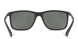 Emporio Armani Rectangle Sunglasses in Rubber Black – Product Photo 4