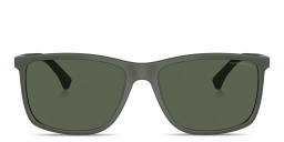 Emporio Armani Rectangle Sunglasses in Green – Product Photo 1