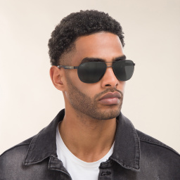 Shop Maui Jim Castles Unisex Aviator Sunglasses in Black online.