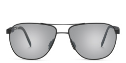 Maui Jim Unisex Wide Aviator Sunglasses in Black – Product Photo 1