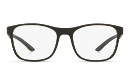 Prada Linea Rossa Square Eyeglasses in Black Rubber – Product Photo 1