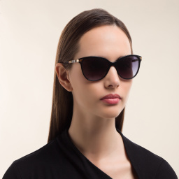 BURBERRY Cat Eye Sunglasses in Black – Product Photo 5
