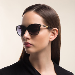 BURBERRY Cat Eye Sunglasses in Black – Product Photo 6