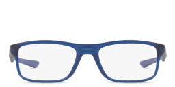 Unisex Rectangle Eyeglasses من اوكلي بلون أزرق شفاف مطفي - صورة المنتج 1